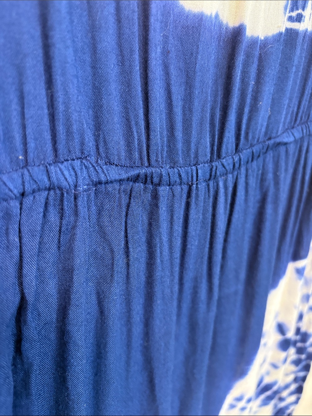 Japna Navy and White Tie-Dye Wrap Maxi Dress with Side Tie - Picture 9 of 15